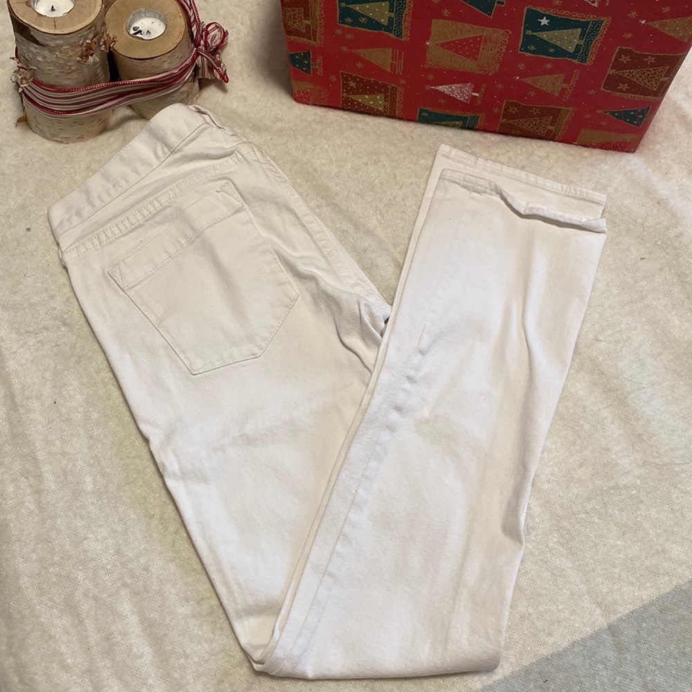 J Crew White Straight Jeans